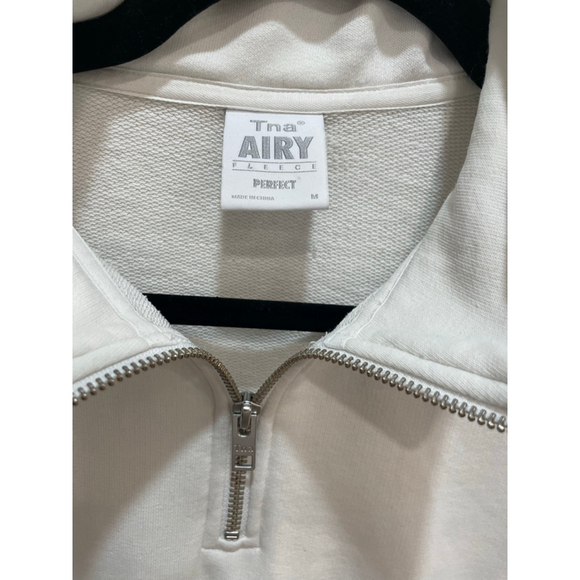 TNA Airy Fleece Perfect Cropped Half Quarter Zip Crop Sweatshirt M - Picture 2 of 6